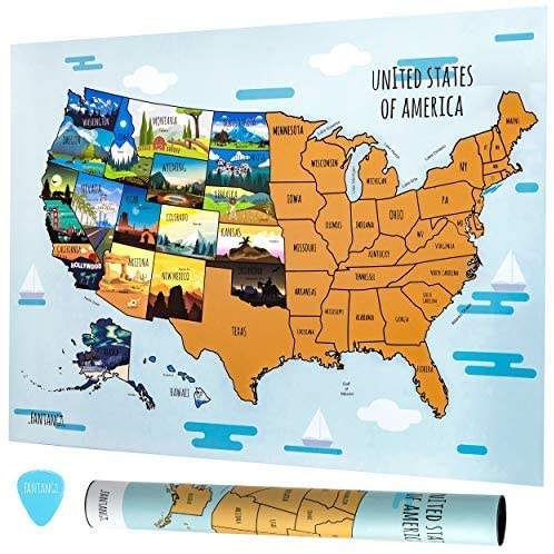 High Quality Durable Portable Scratch off USA travel Map Poster American National Park Map Perfect Gift for Traveler