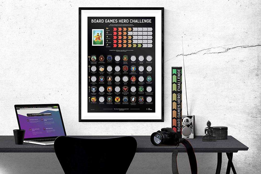 OEM Printing Board Games Hero Challenge Scratch off Poster