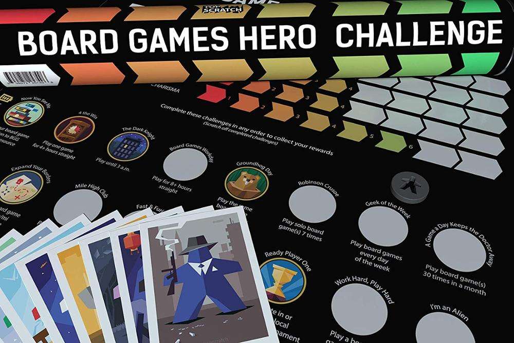OEM Printing Board Games Hero Challenge Scratch off Poster