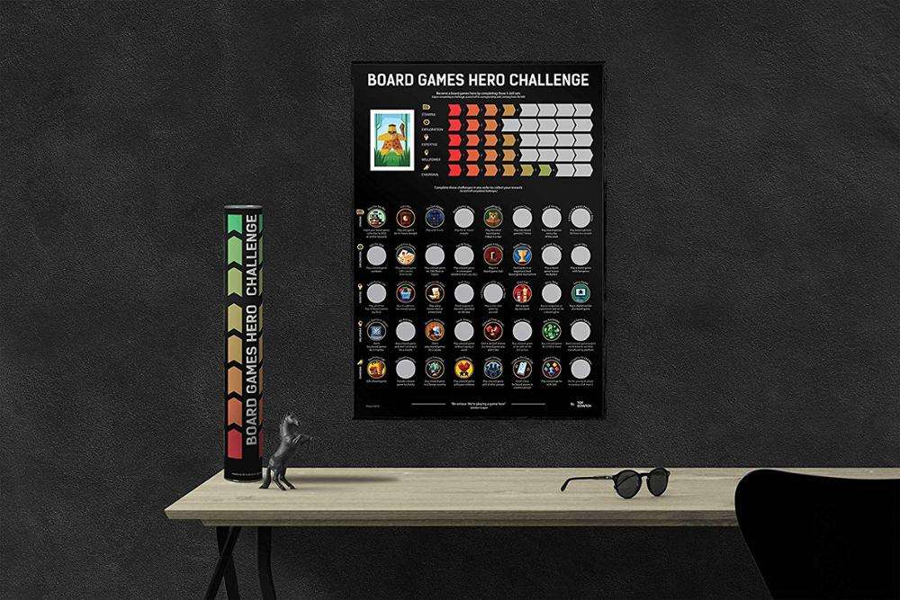 OEM Printing Board Games Hero Challenge Scratch off Poster