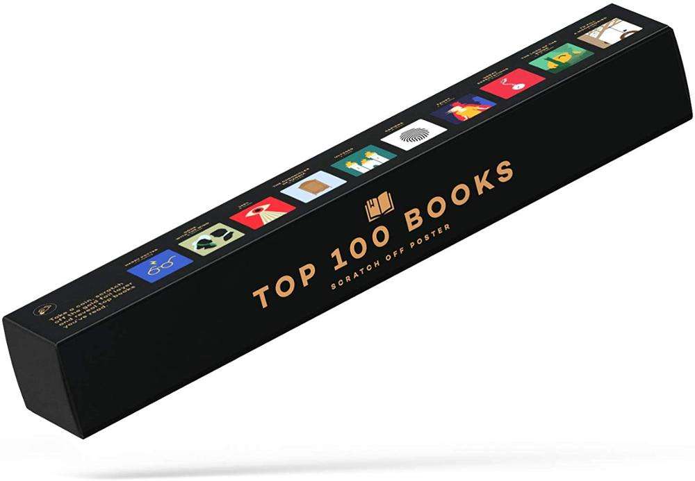 TOP 100 Books Bucket List Scratch poster custom design scratch off poster for reading lovers