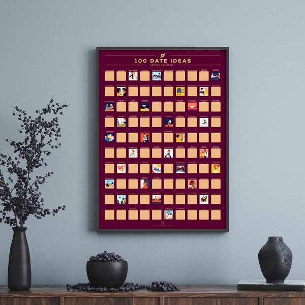 2021 High quality customize 100 Dates Scratch Off Poster lover Bucket List Valentine
