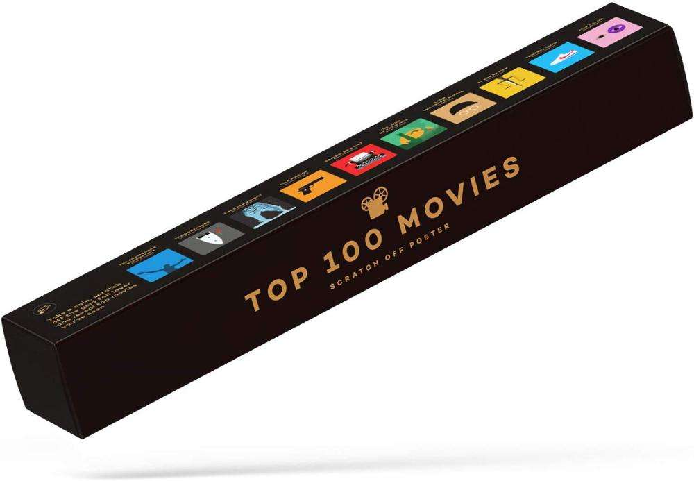 custom scratch off bucket list poster 100 Movies Scratch Off Poster