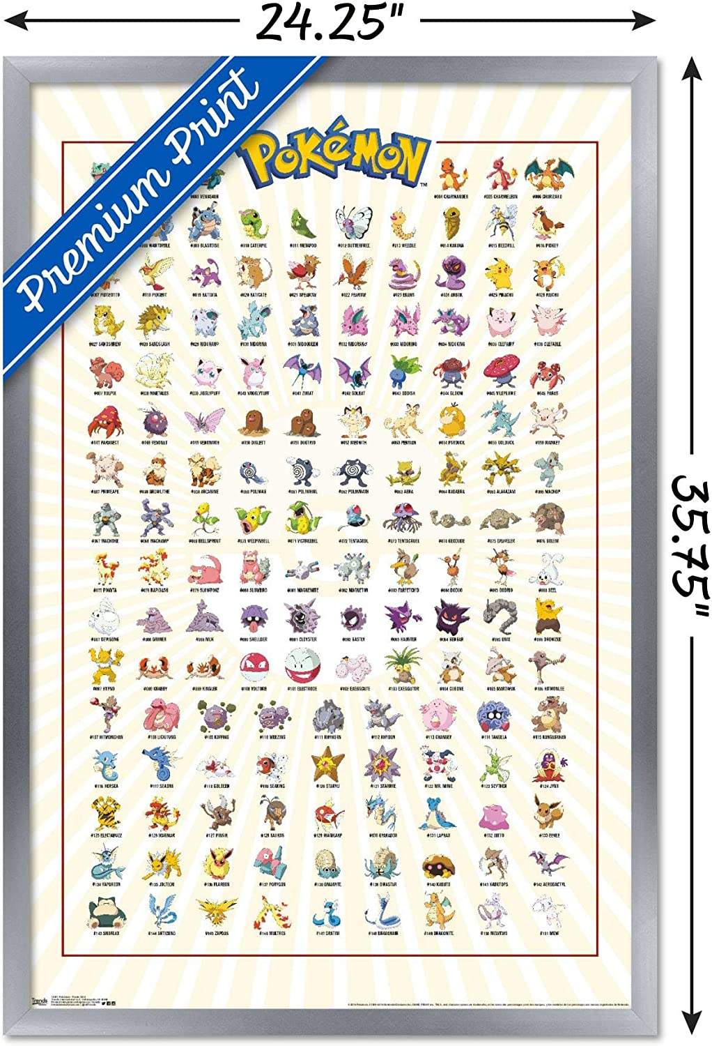 2021 High quality customize popular high-resolution artwork Trends International Kanto Grid Wall Poster