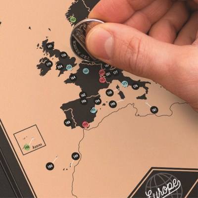 Travel Log Scratch off world Map A travel journal for travelers