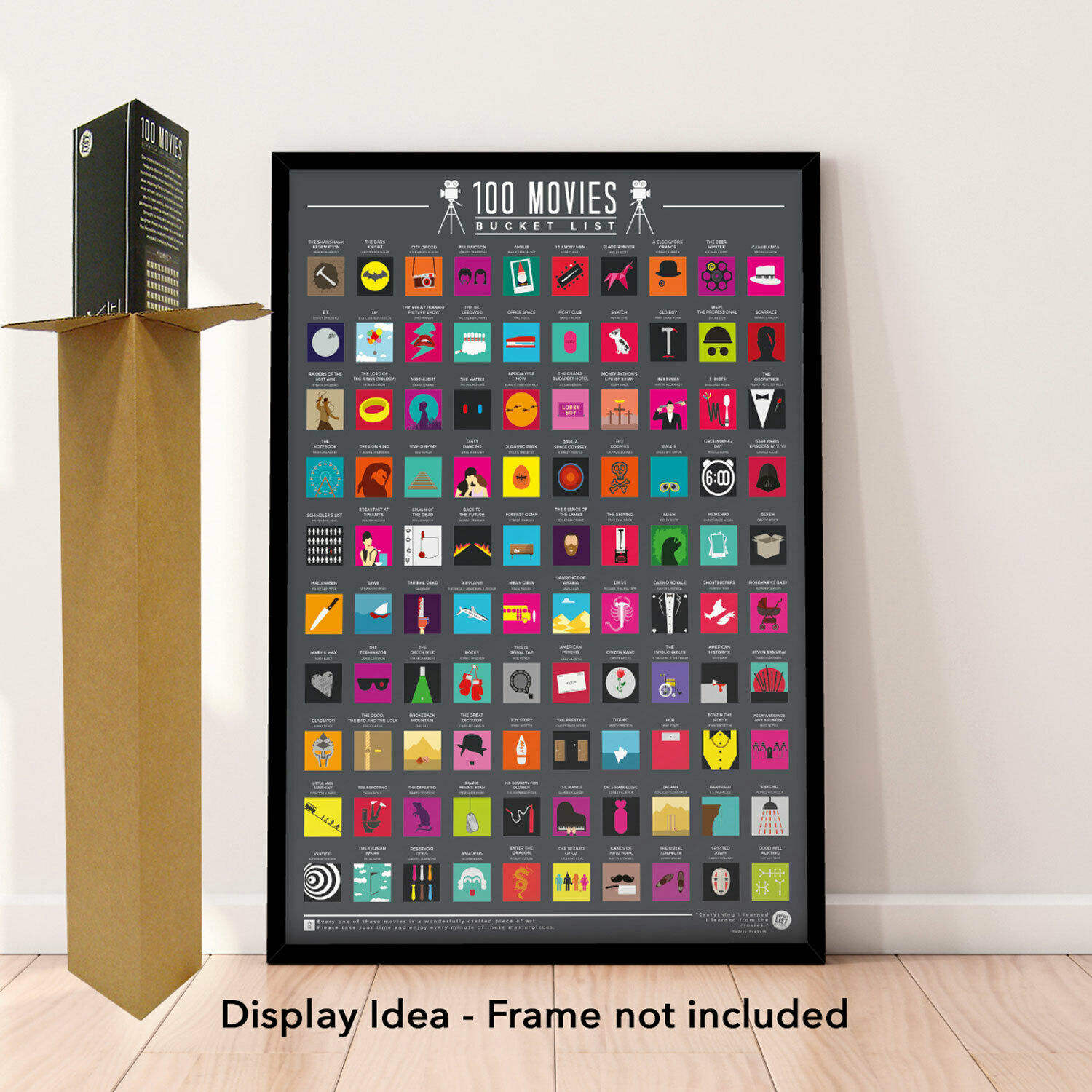 Free Customized Design Service Scratch off Poster 100 Movies Bucket List - Scratch off Poster