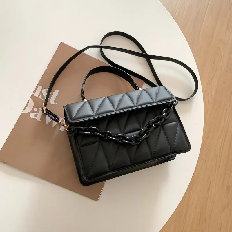 Trendy Plaid Women Shoulder Bag Fashion Chain Crossbody Bags Brand Designer Handbags and Purses Small Flap Top Handle Bags