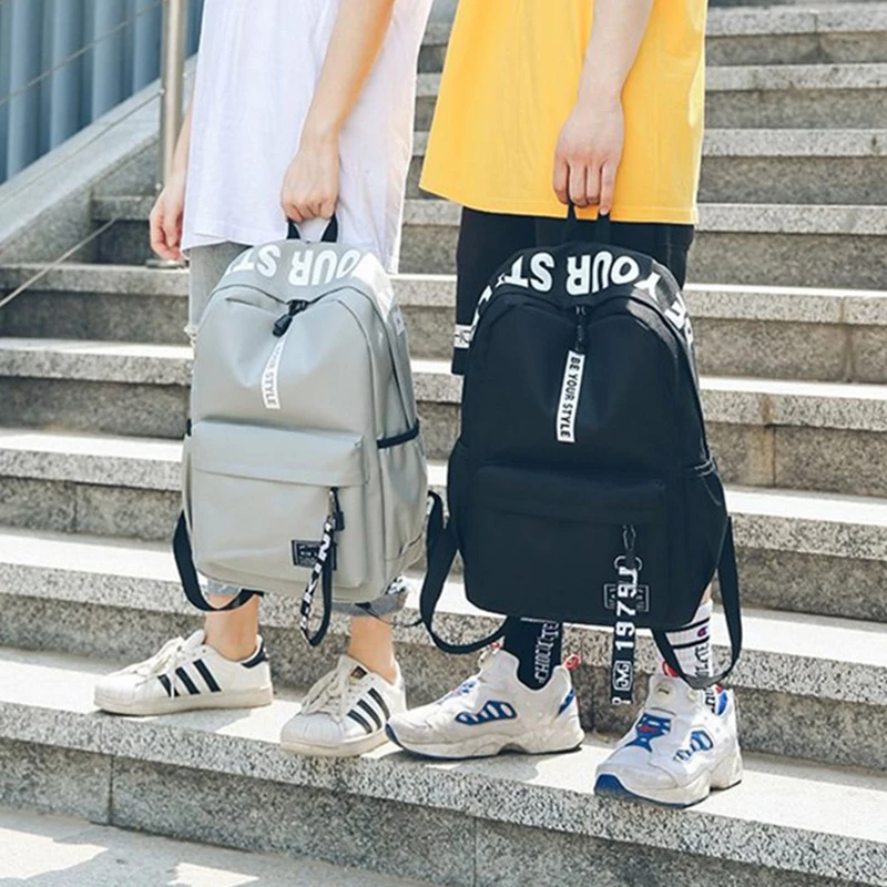Customized Printing Canvas Backpack Student Schoolbag Large Capacity Outdoor Backpacks Children's School Bags Thin Light Fashio