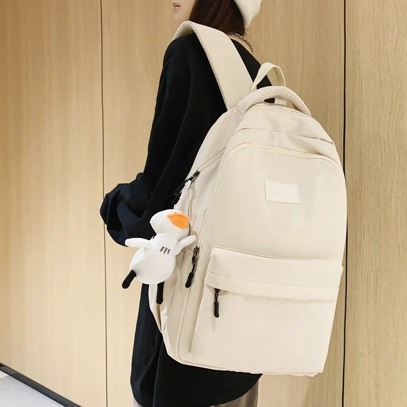 Waterproof Teenage Bookbag Nylon Rucksack Fashion Girl Backpack Women Shoulder Bag High School Schoolbag Black Mochila