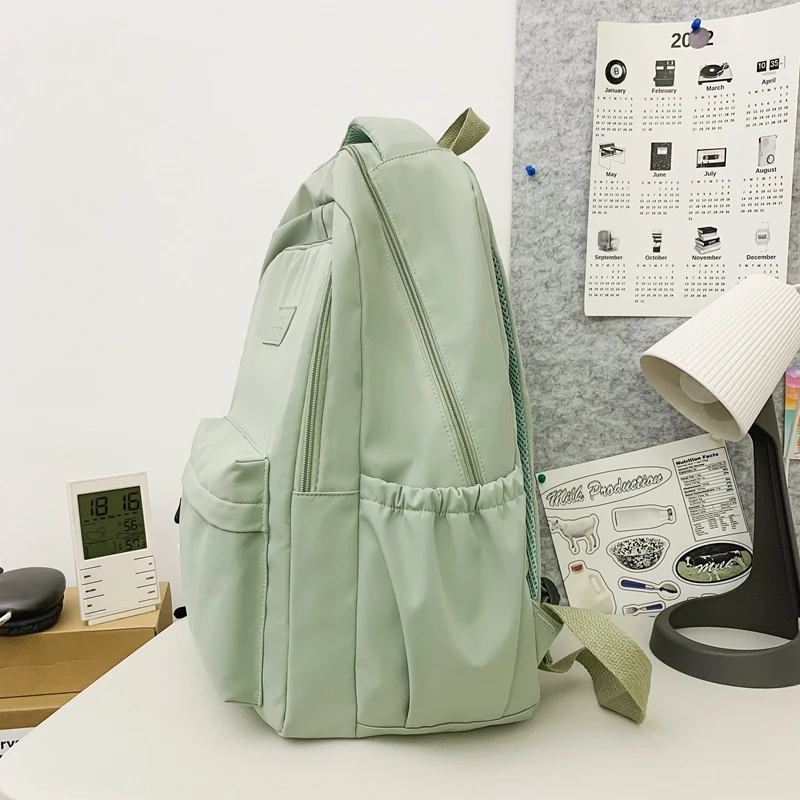 Waterproof Teenage Bookbag Nylon Rucksack Fashion Girl Backpack Women Shoulder Bag High School Schoolbag Black Mochila