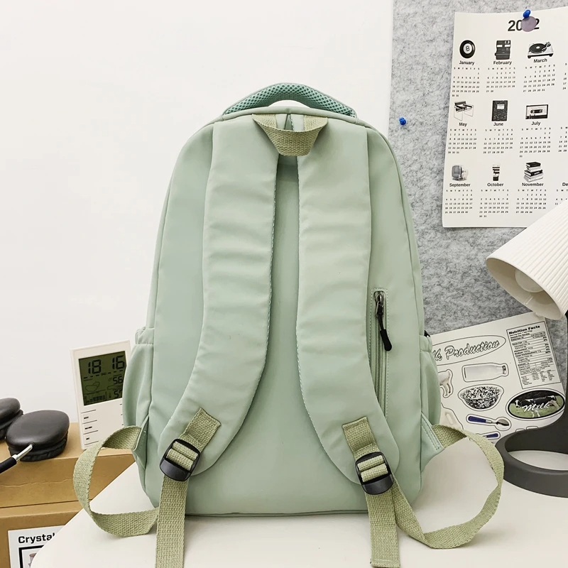 Waterproof Teenage Bookbag Nylon Rucksack Fashion Girl Backpack Women Shoulder Bag High School Schoolbag Black Mochila