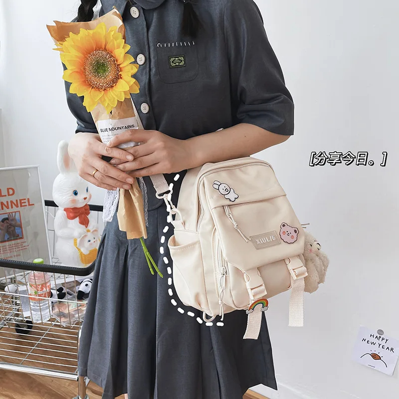 New Fashion Women Backpack Multifunctional Cute Women Handbag Classic Nylon School Bag for Girl Sweet Travel Backpack for Women