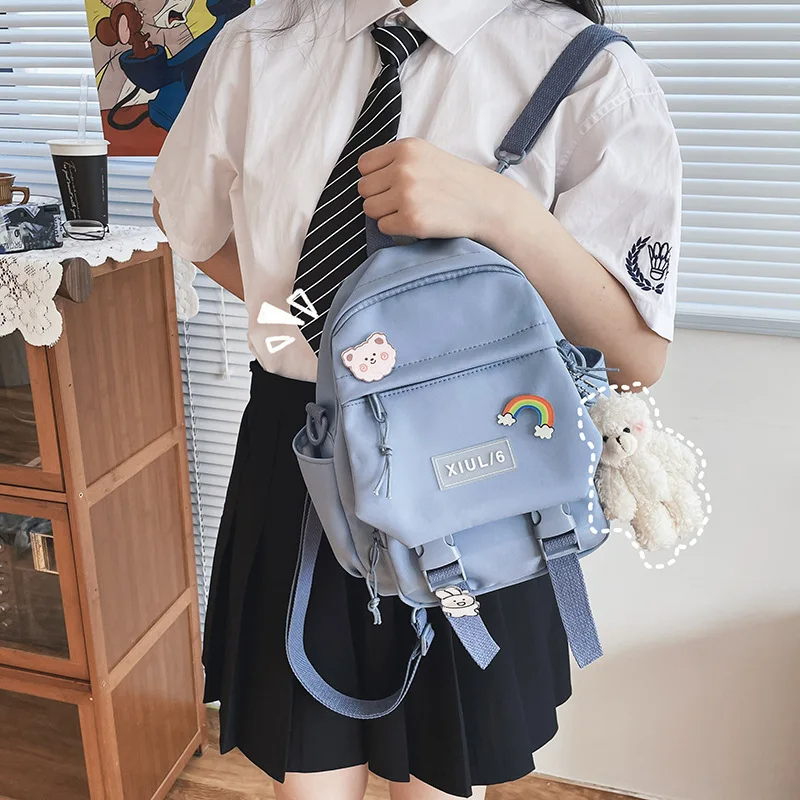New Fashion Women Backpack Multifunctional Cute Women Handbag Classic Nylon School Bag for Girl Sweet Travel Backpack for Women