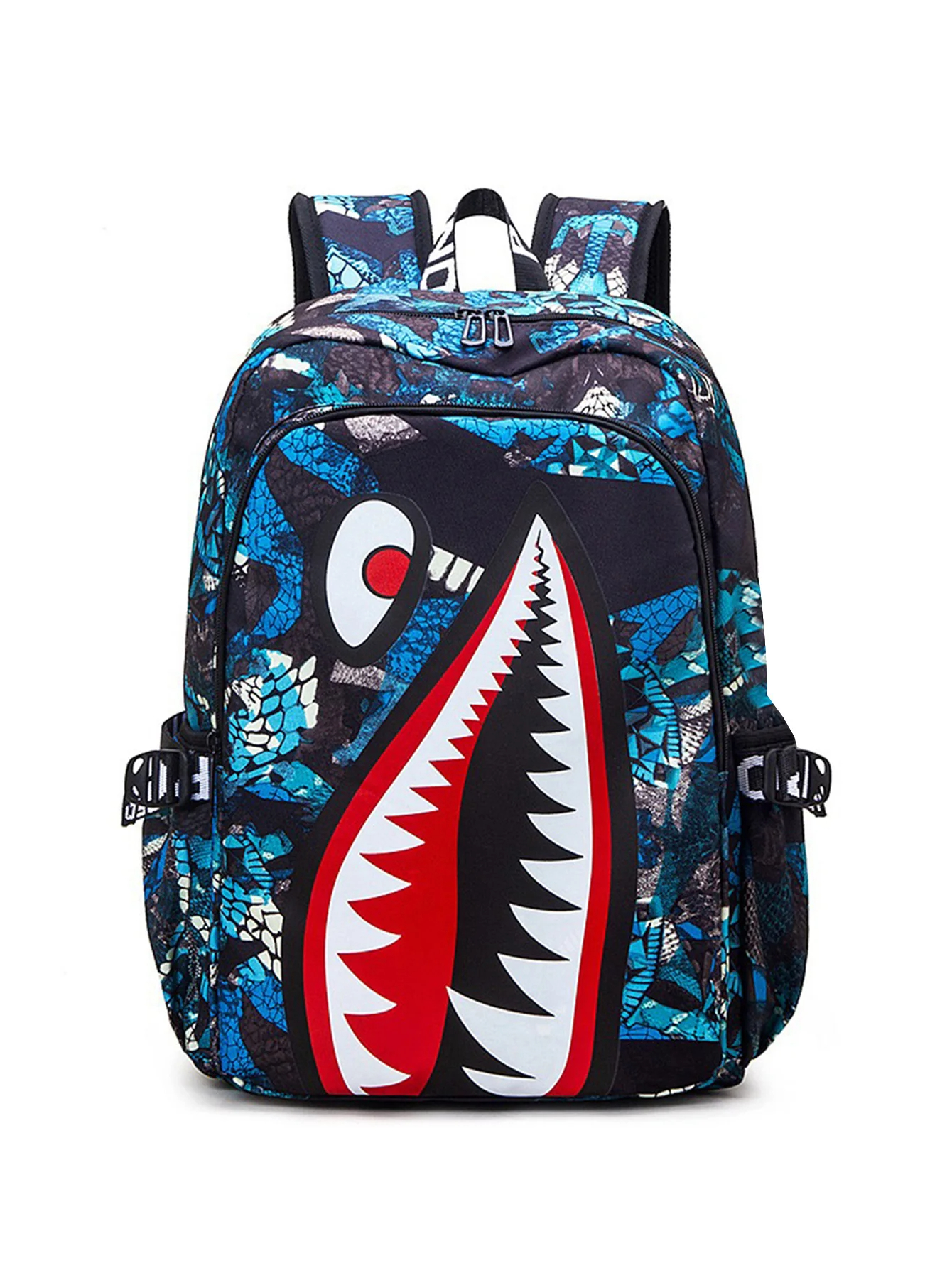 Shark Backpack Boys for Kids Camo Bookbag for Middle School Bags Travel Back Pack
