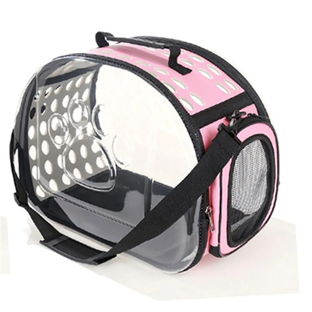 Cat Dog Carrier Portable Shoulder Bag Transportation Travel Breathable Pet Handbag Basket Backpack Tote Transparent Cage