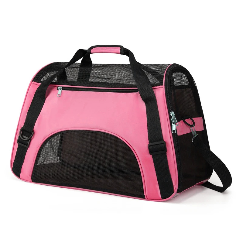 Cat Dog Foldable Carrying Bags Soft Portable Breathable Rubber Mesh Luggage Durable Lightweight Pet Outing Backpack For Travel