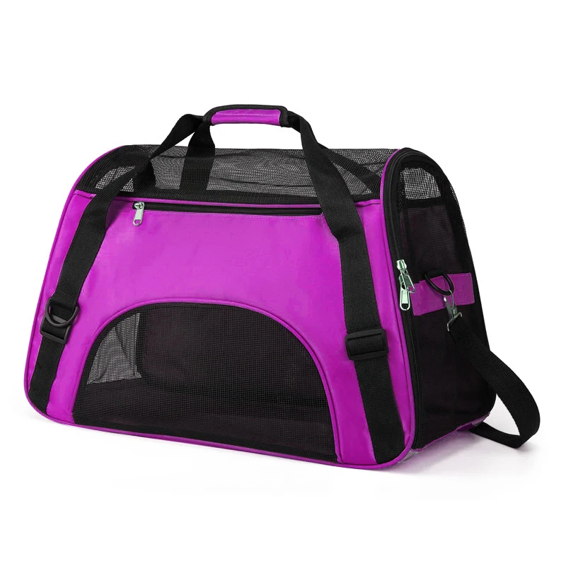 Cat Dog Foldable Carrying Bags Soft Portable Breathable Rubber Mesh Luggage Durable Lightweight Pet Outing Backpack For Travel