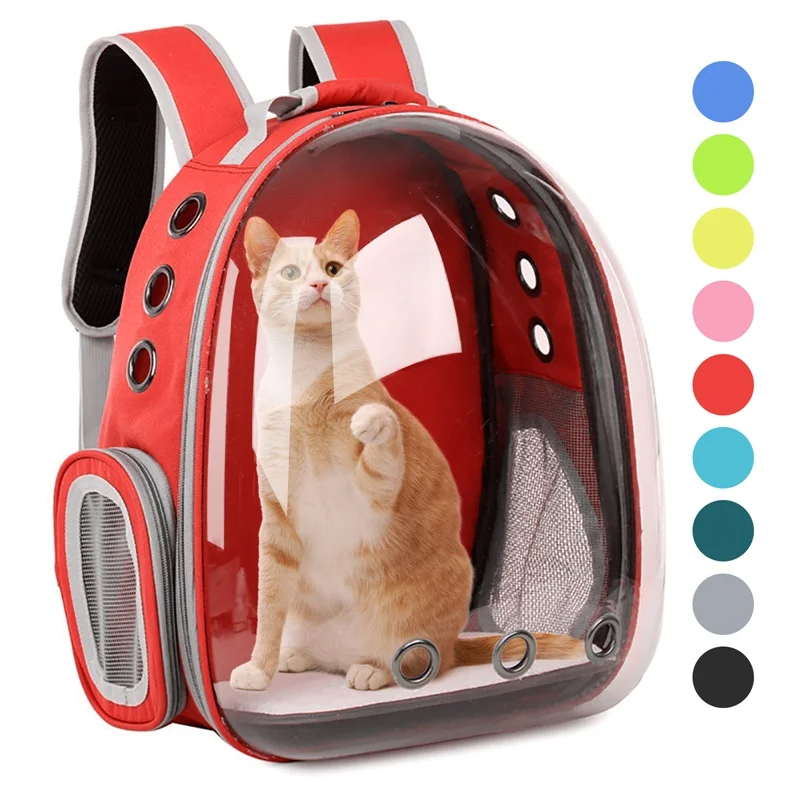 Cat Carrying Bag Space Pet Backpack Breathable Portable Transparent Backpack Puppy Dog Transport Carrier Space Capsule Bag Pets