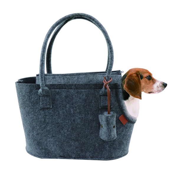 Dog Cat Shoulder Bag Portable Pet Carrier Bag with Safety Leashes With Trash Bags Light Weight Warm Pet Handbag with Zipper