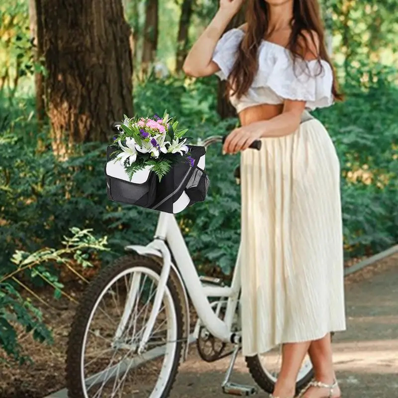 Pet Dog Bicycle Bag Dogs Baskets Bike Handlebar Front Basket Small Cat Dog Nest Puppy Cats Bed Carrier For Travel Shopping