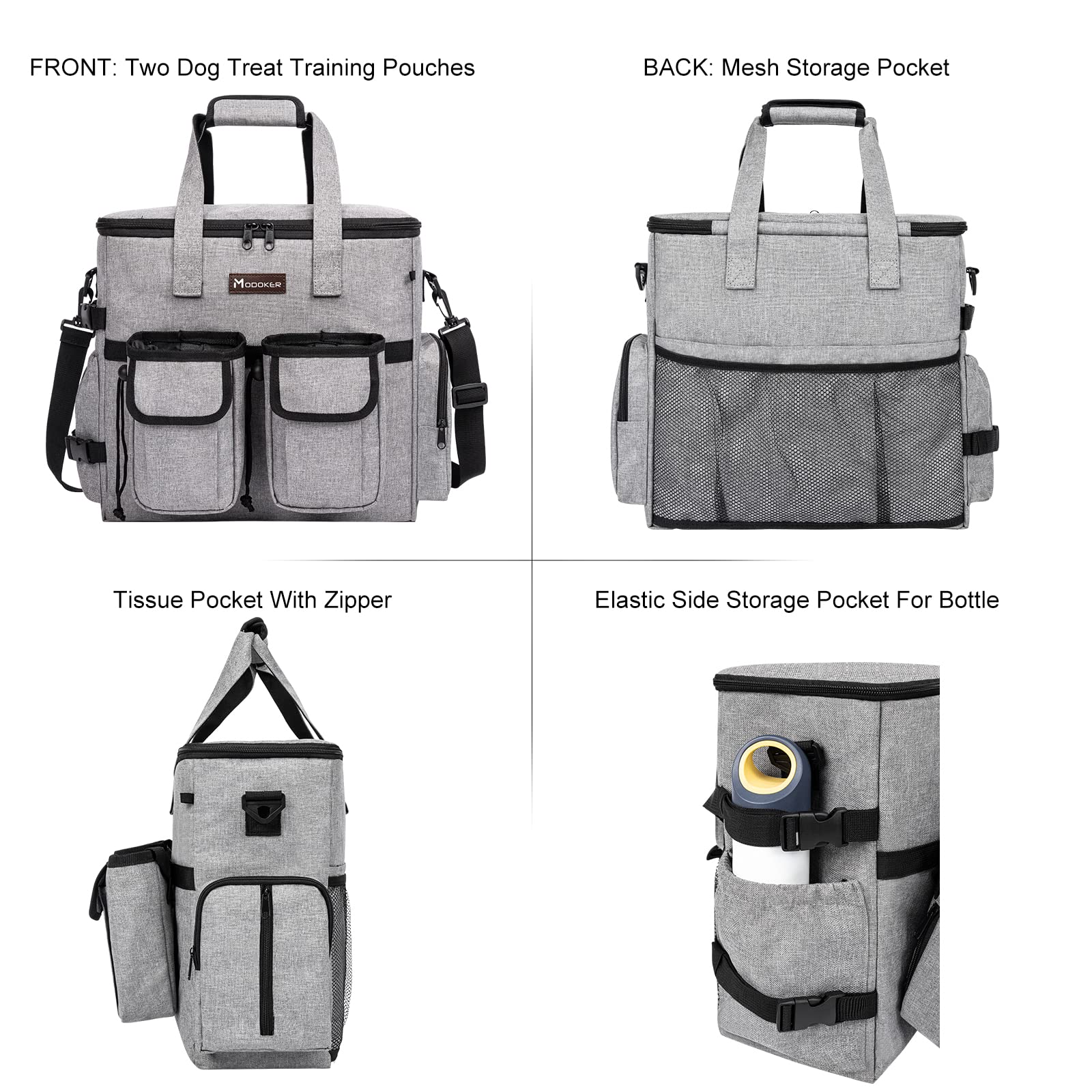 Dog Travel Bag, Weekend Pet Travel Set for Dog and Cat, Airline Approved Tote Organizer with Multi-Function Pockets 
