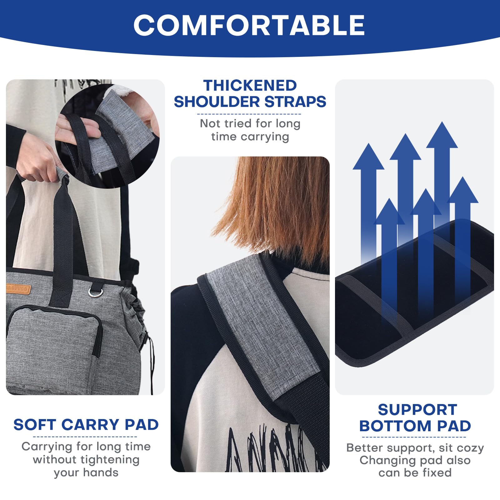 Dog Carrier, Cat Carrier, Dog Purse for Small Dogs, Cats up to 20 LBS, Waterproof Dog Purse Carrier with Big Pockets, Dog Tote Bag for Pets Outdoor Travel Shopping