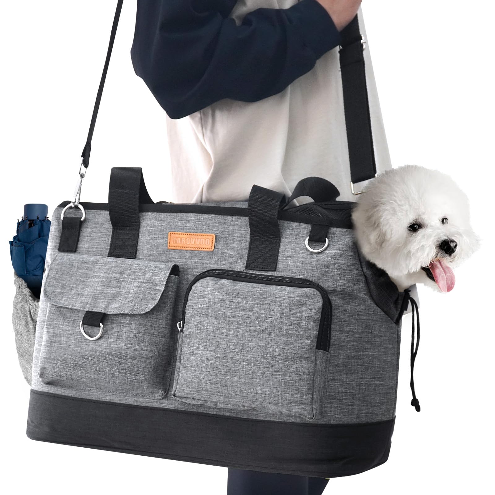 Dog Carrier, Cat Carrier, Dog Purse for Small Dogs, Cats up to 20 LBS, Waterproof Dog Purse Carrier with Big Pockets, Dog Tote Bag for Pets Outdoor Travel Shopping