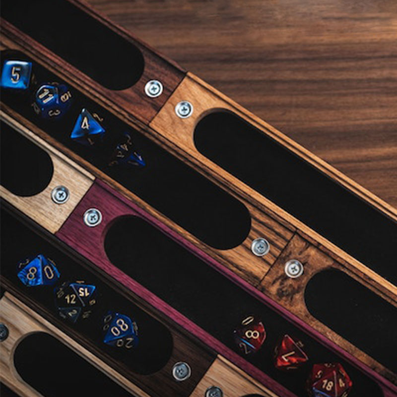 wooden custom dice rolling dungeons and dragons dice tower