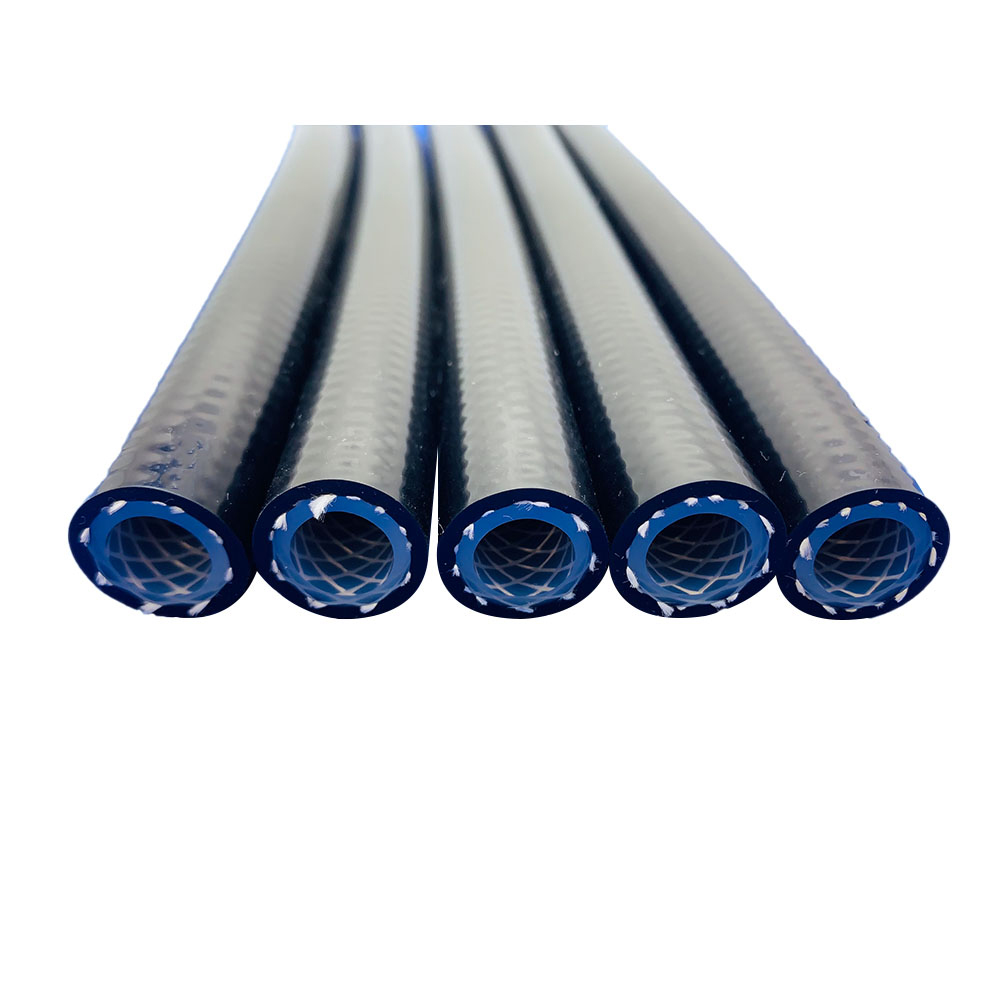 Braided silicone tube for car