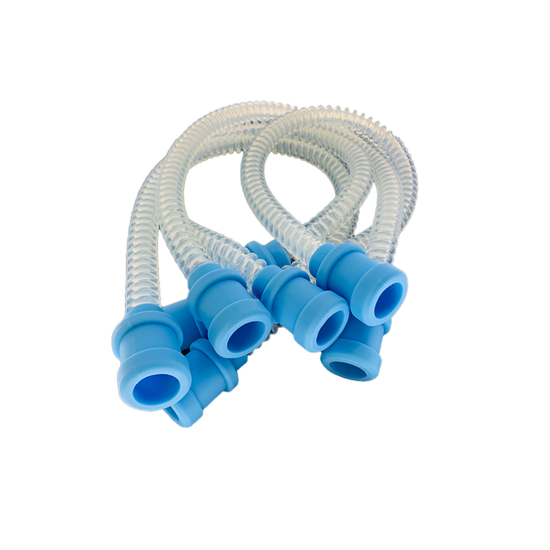 Medical corrugated silicone tube