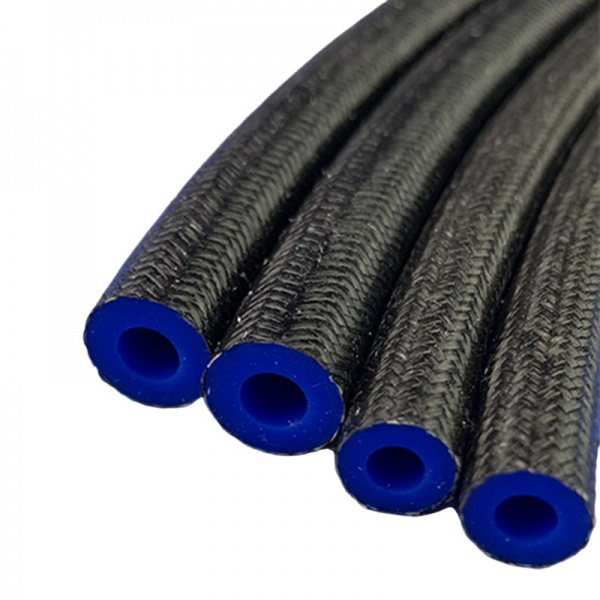 External braided silicone tube