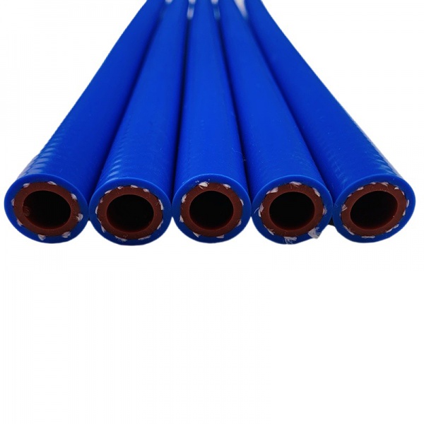 Braided silicone tube for coffee machine