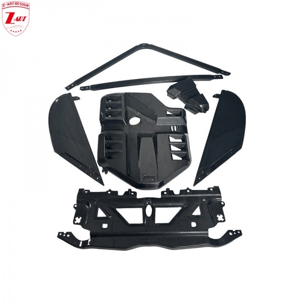 Z-ART BMW G87 M2 G80 G82 G83 M3 M4 Dry Carbon Fiber Engine Bay Cover Kit