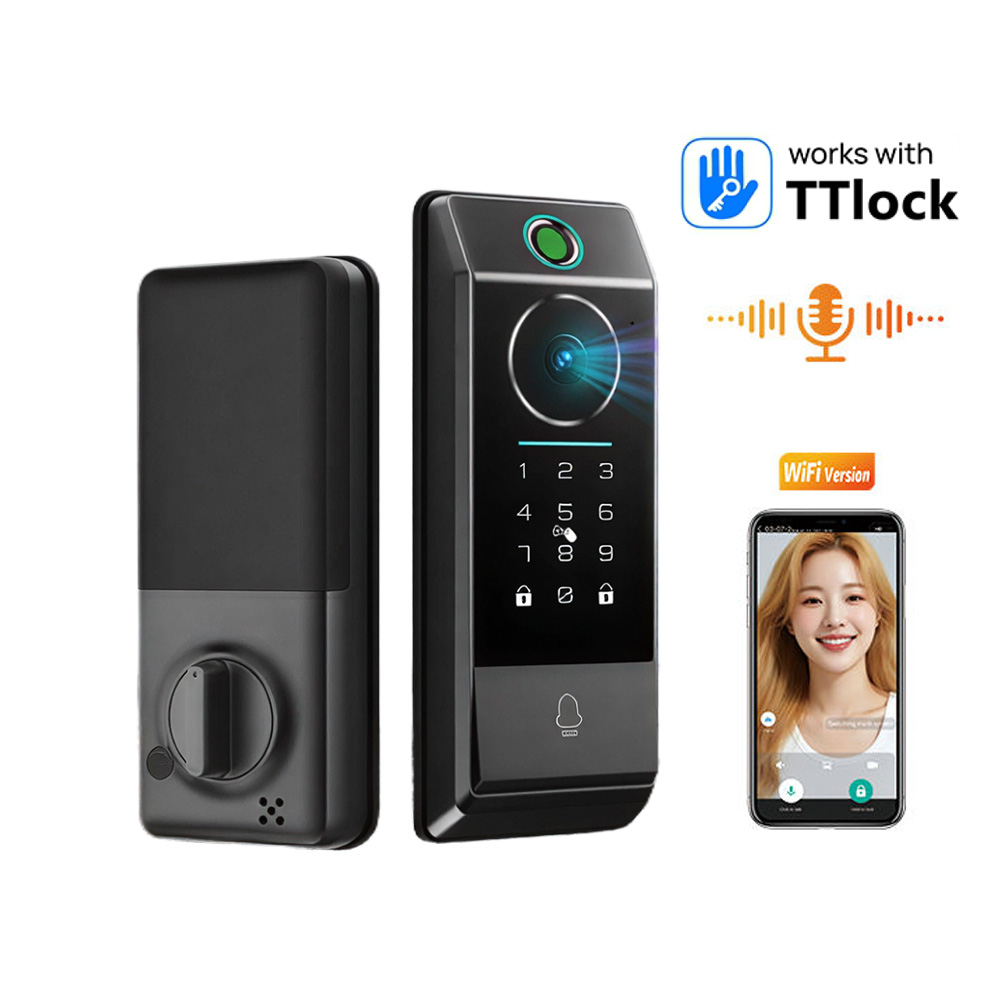 KT-DBL63 Video Intercom TTLock/Tuya Wifi Doorbell Smart Door Deadbolt Lock With ASNI Grade 2