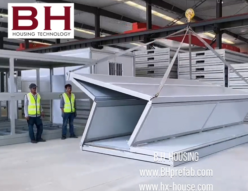 Foldable container isntallation