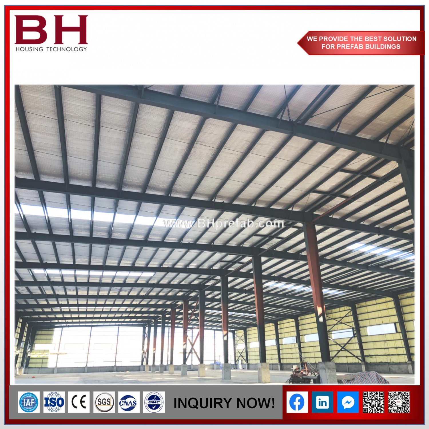 Modular Steel Frame Structure Family Building for Warehouse/Garage
