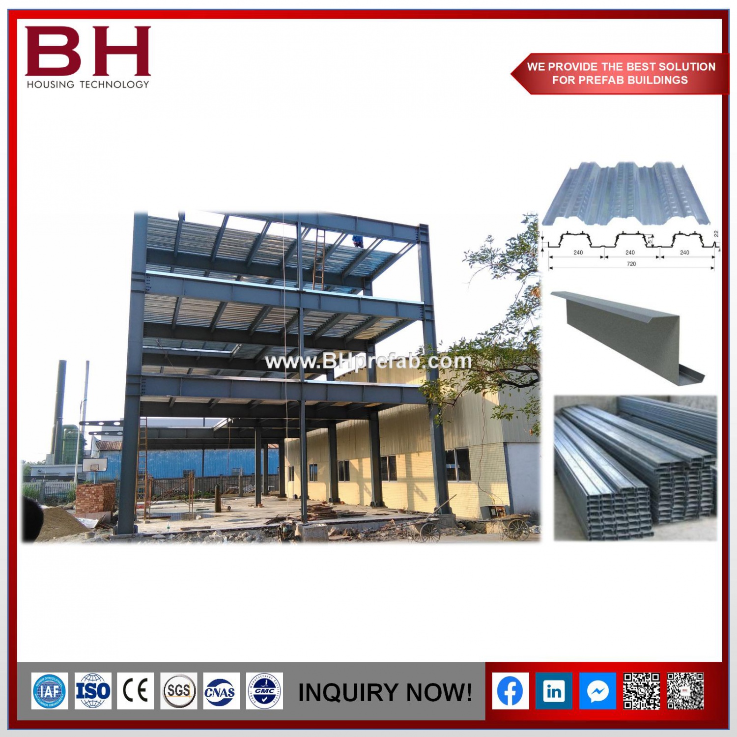 Modular Prefabricated Portable Steel Frame Structure Building