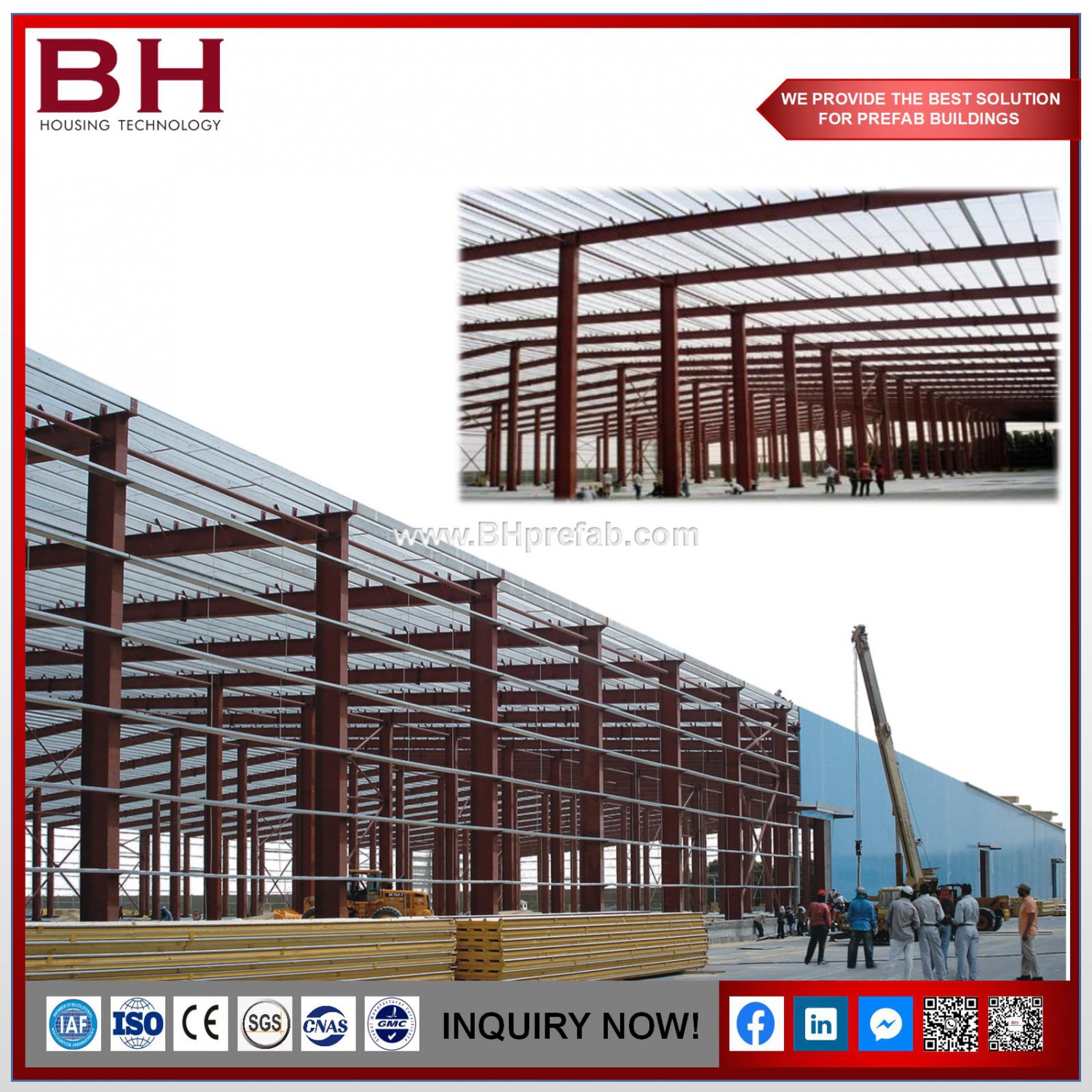 Customized Prefabricated Heavy Steel Structure Building for Warehouse