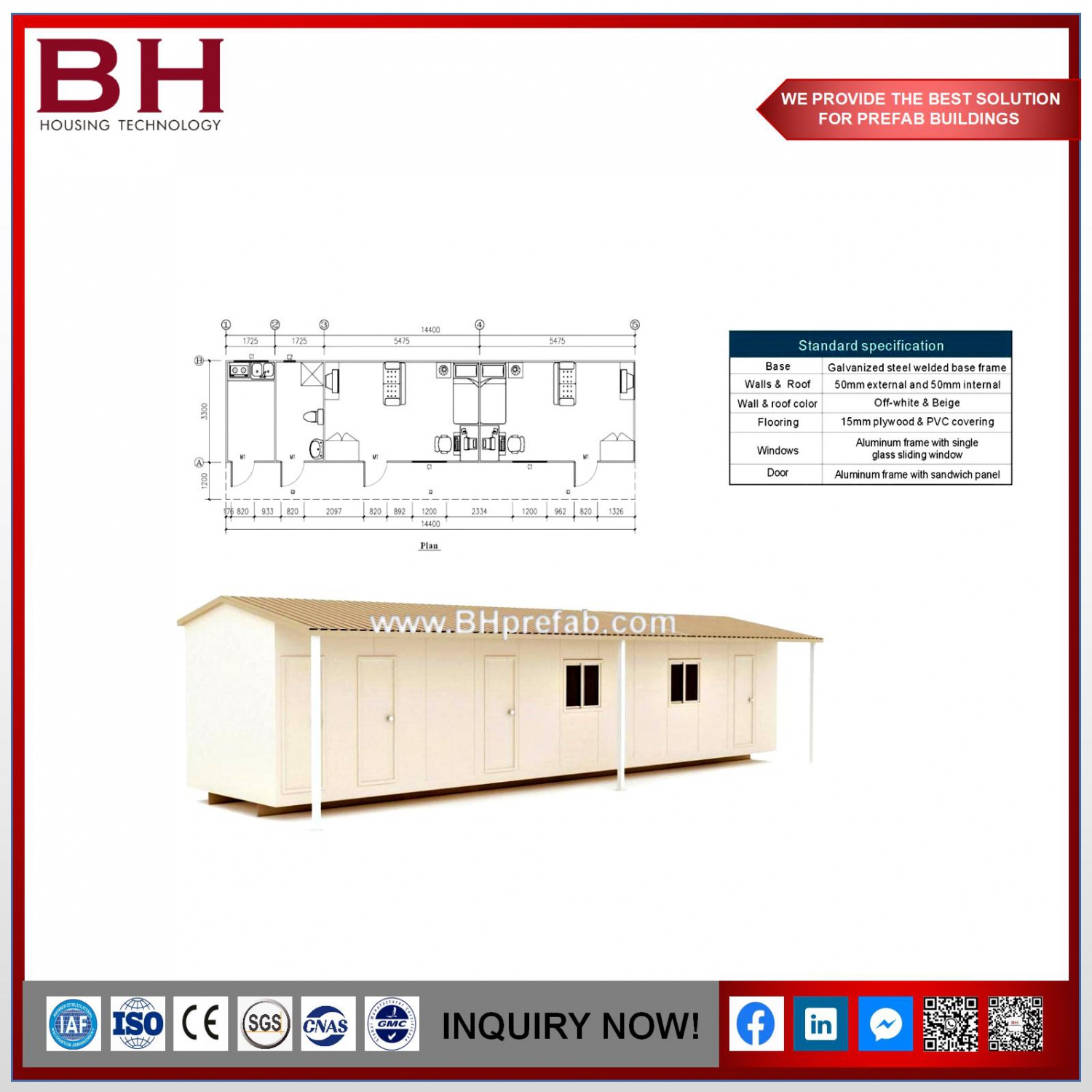 Prefab Portable Container House With Bathroom For Vacation Living
