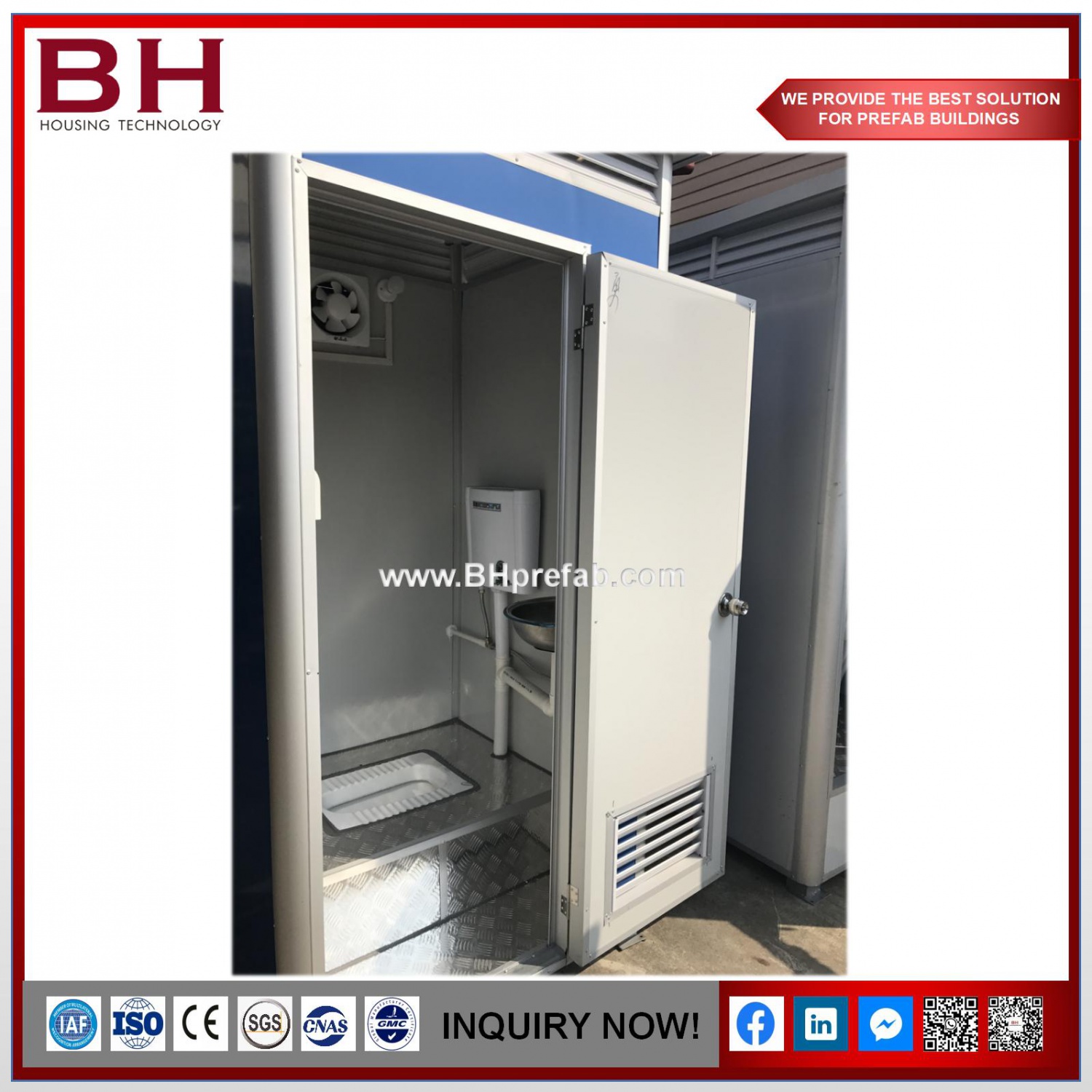 Water-Saving Squat Toilet Outdoor Mobile Toilet