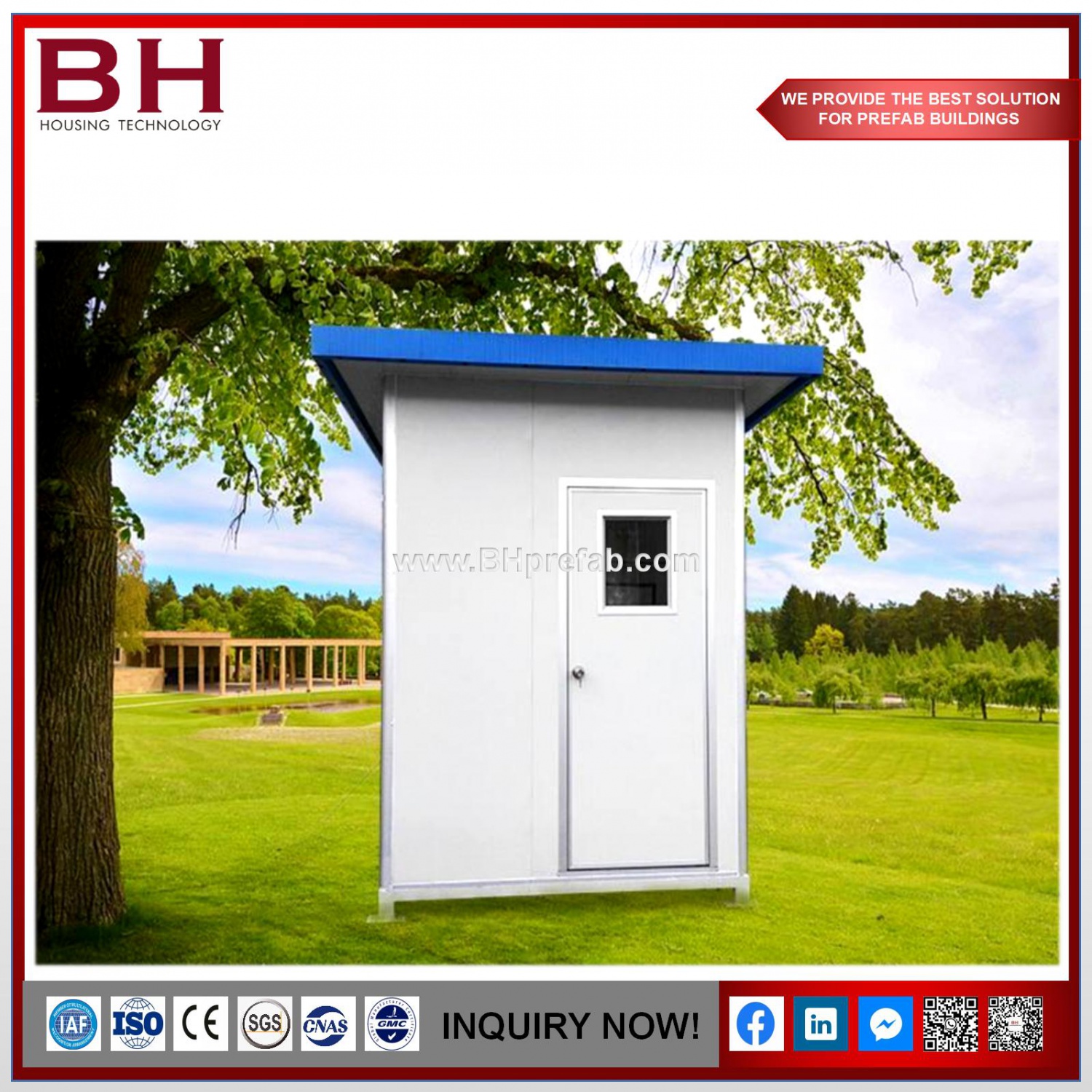 Low Cost Sandwich Panel Movable Small Prefabricated Guard House