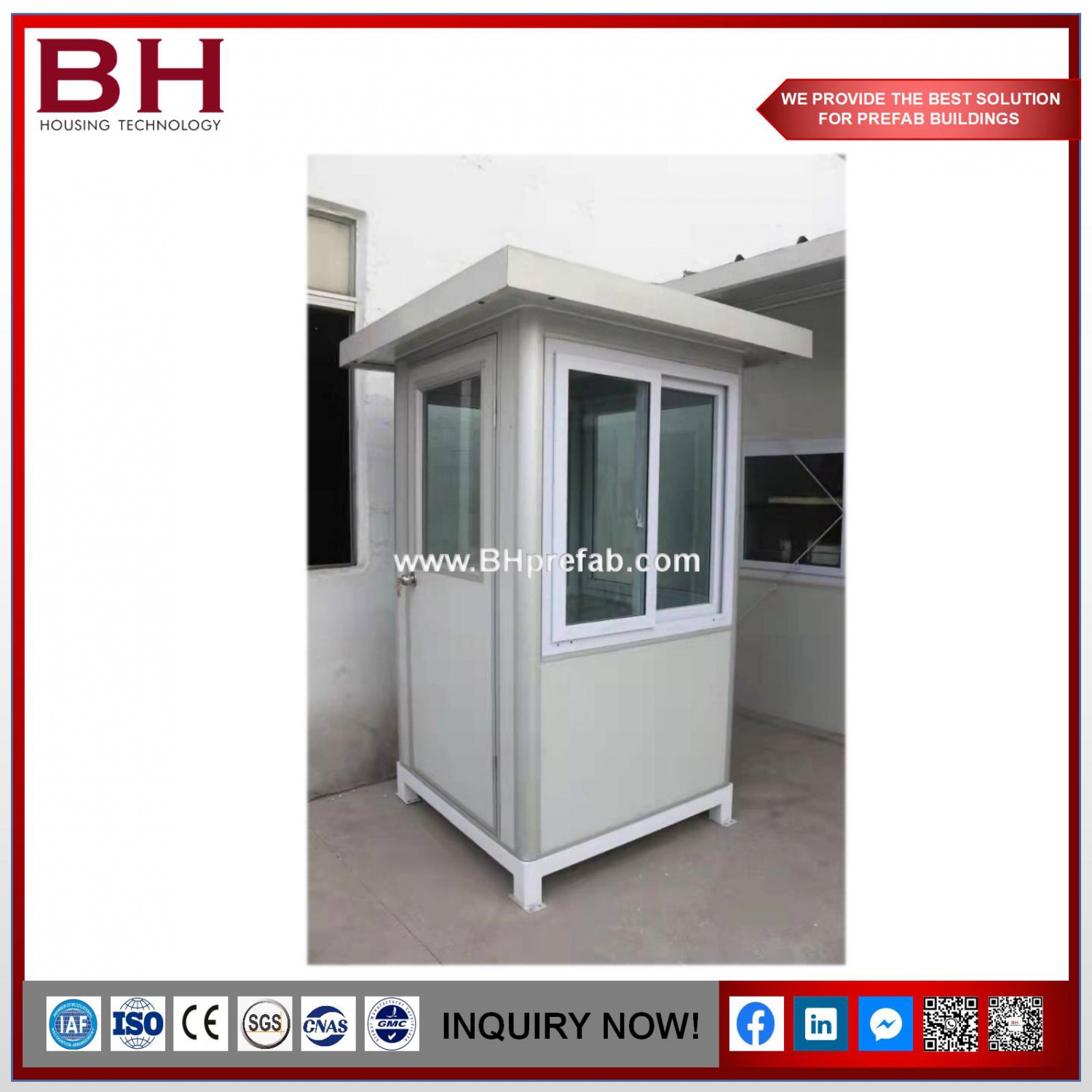 China Made Economic Outdoor Portable Prefab Guard House Sentry Box