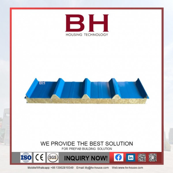 Fireproof rockwool roof sandwich panel board