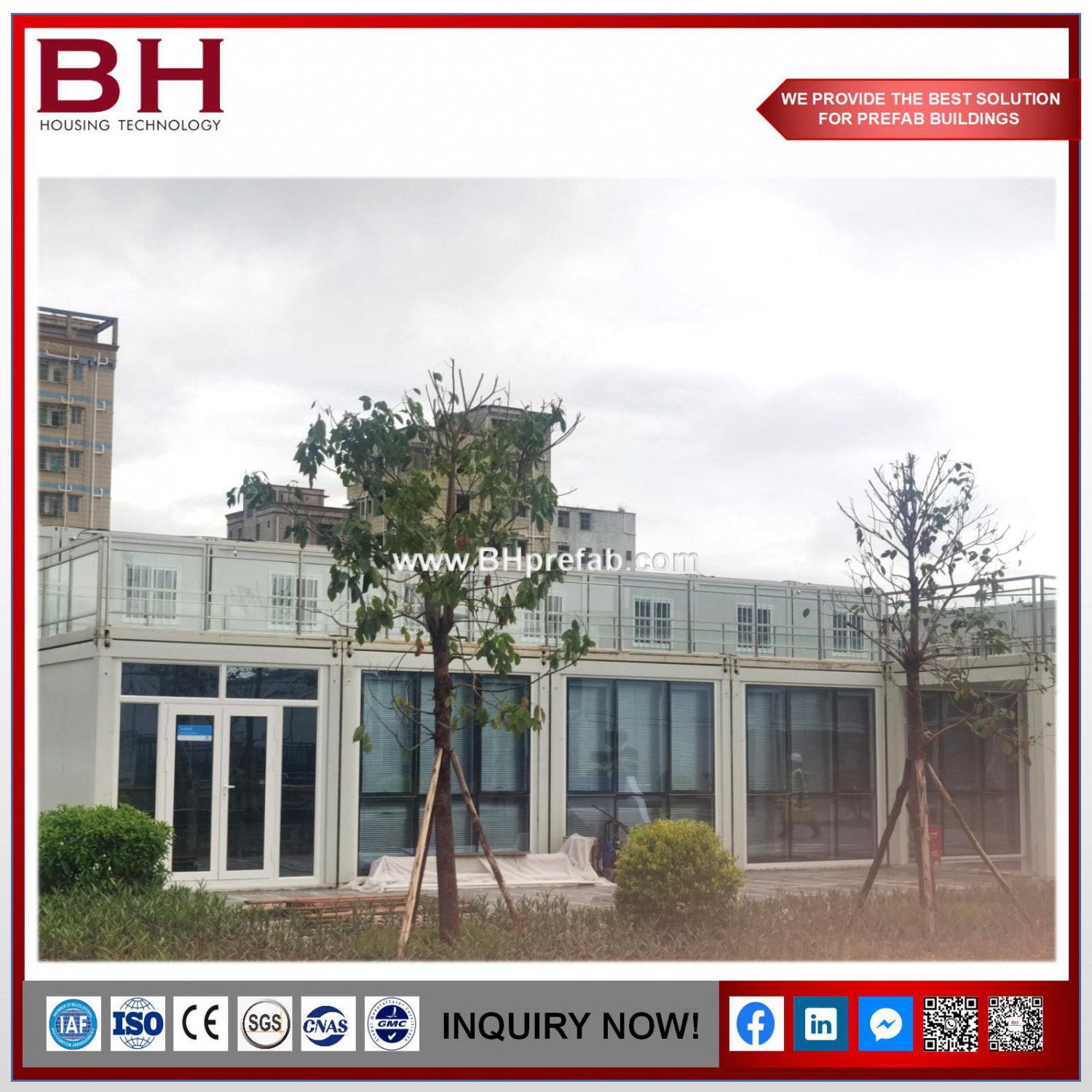 Quick Assembly For Housing Project Office Prefab Flat Pack Container House