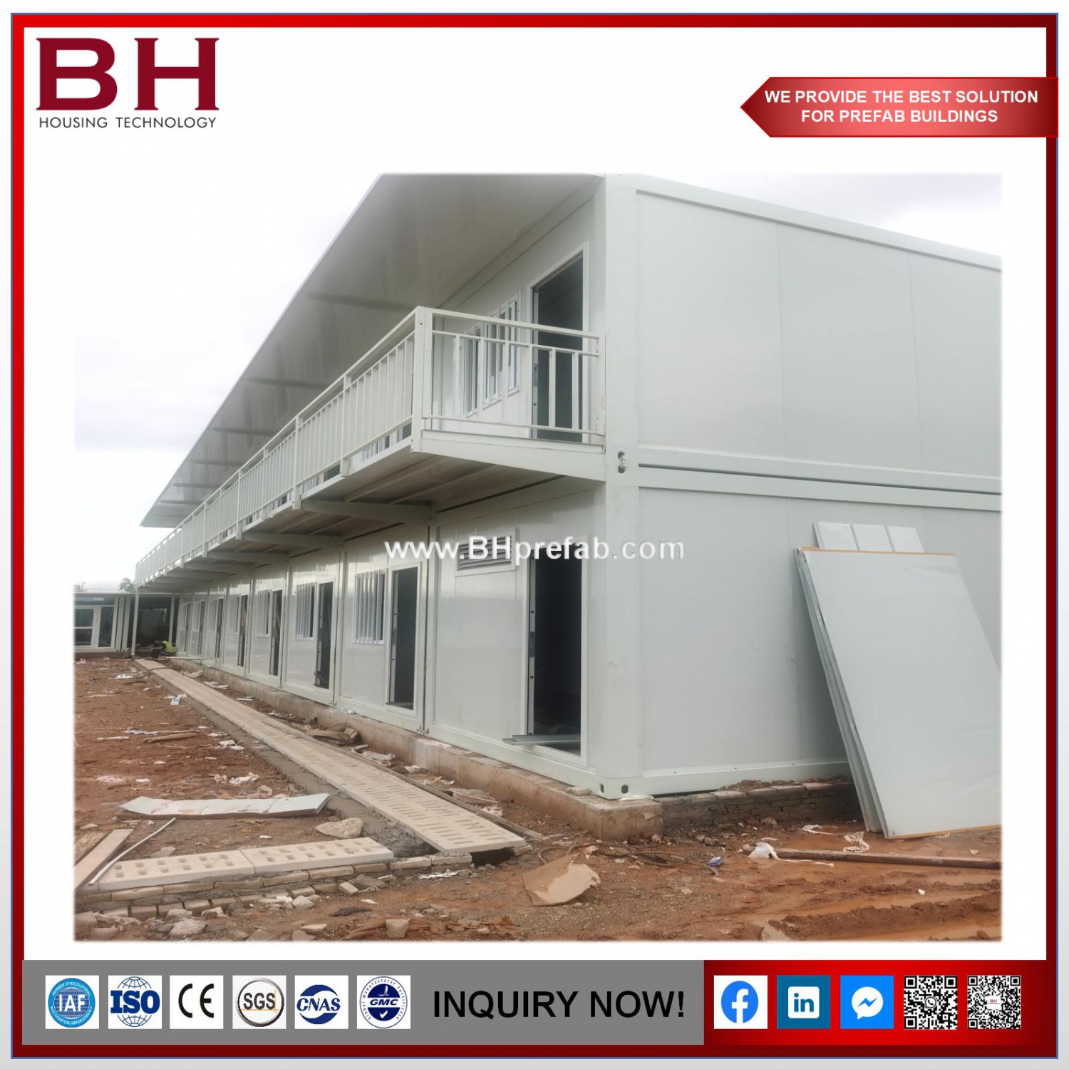 Factory Price Two Story Prefabricated House Living Container House In China