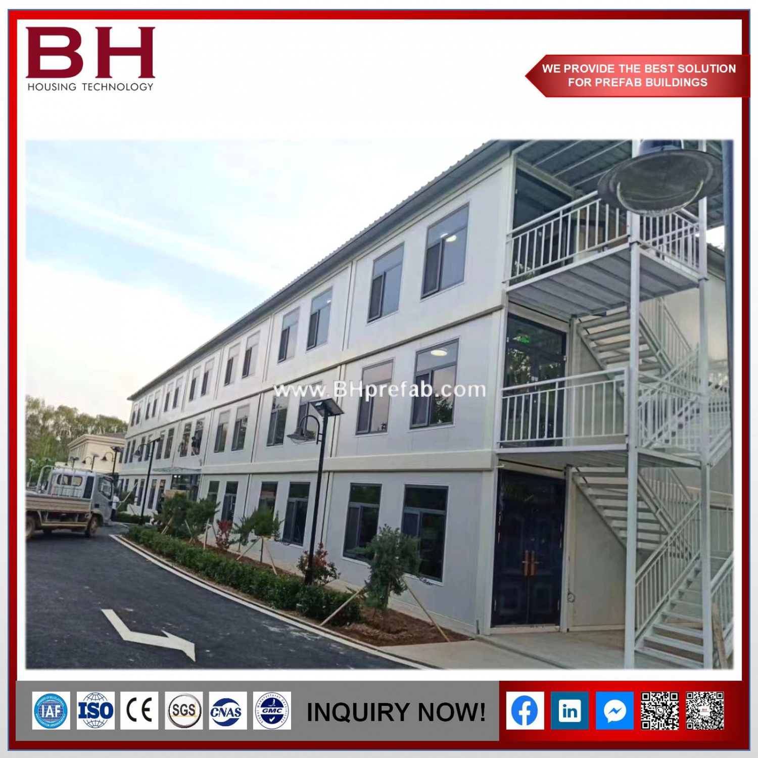 Prefab Three-Floor Container Fast Building For Office