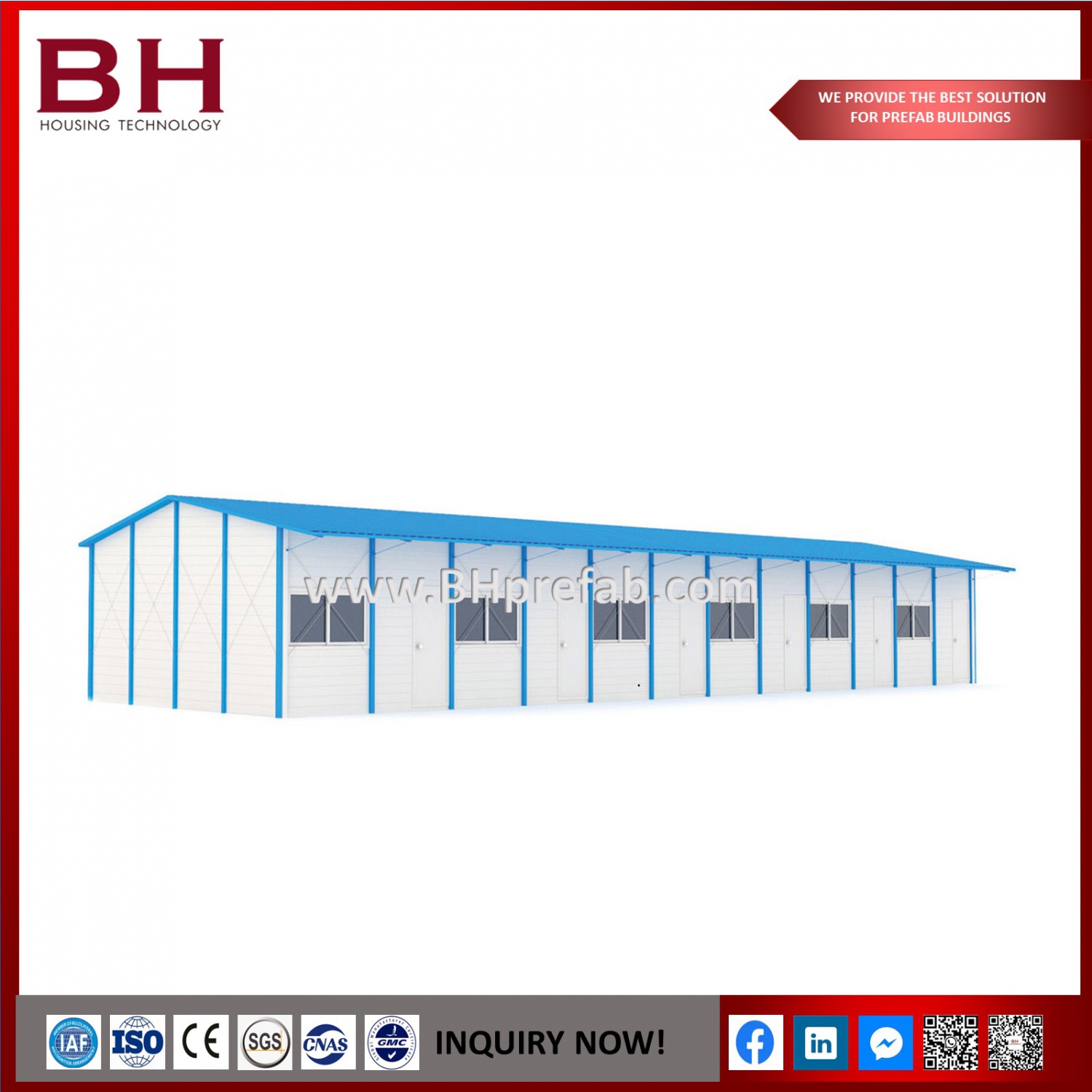 High Quality Modular Single Floor Sloping Roof K Prefabricated House