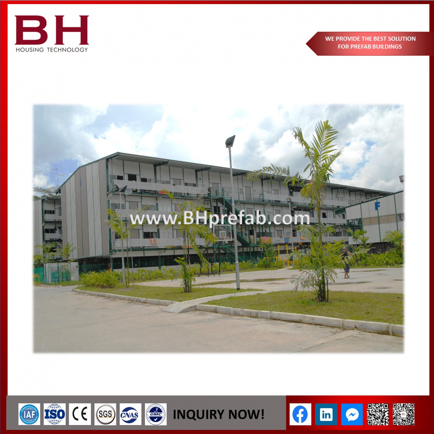 Low Cost Prefab House Steel Structure Temporary Worker Accommodation Prefab House
