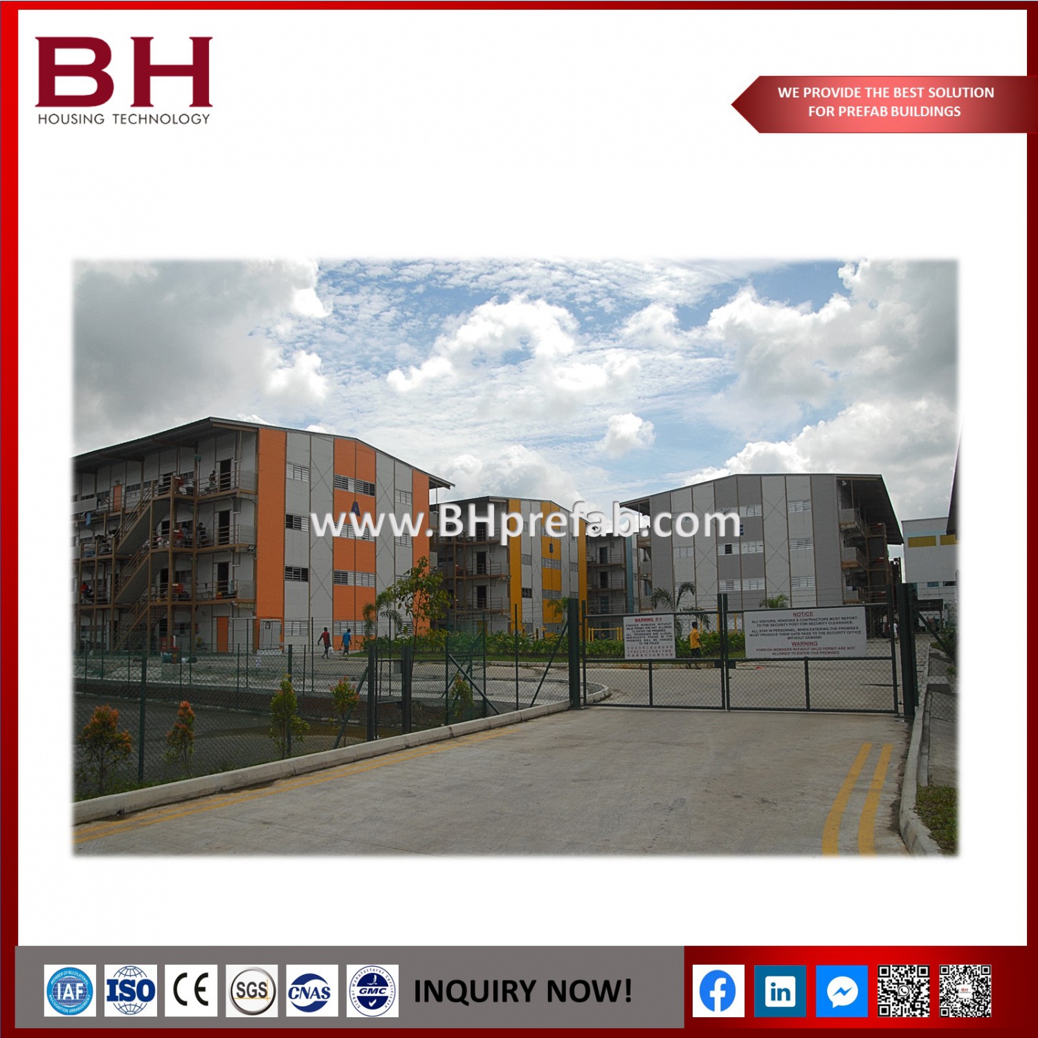 Modular Design Low Cost Light Steel Construction Prefab Labor House