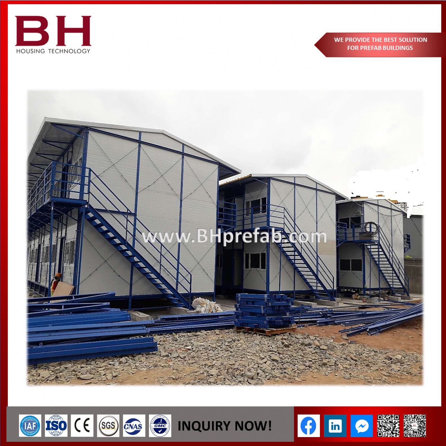 Two Storey Building Plan Light Steel Prefabricted Living House